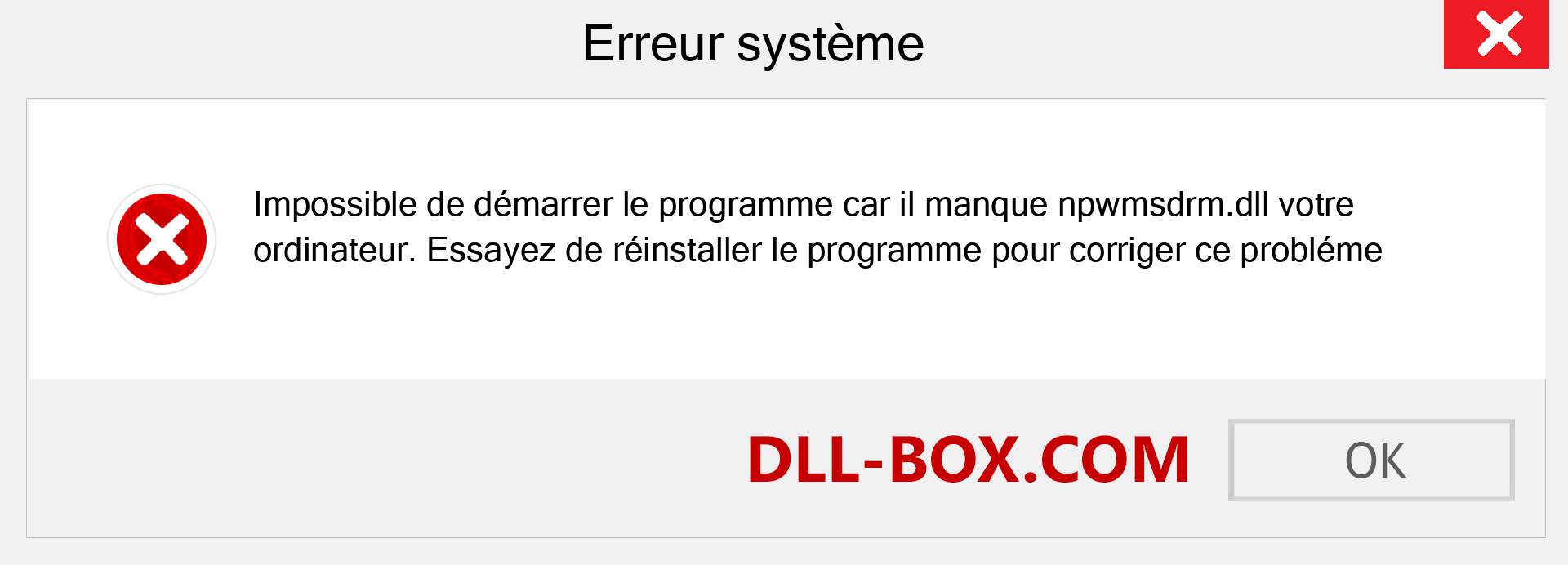 Le fichier npwmsdrm.dll est manquant ?. Télécharger pour Windows 7, 8, 10 - Correction de l'erreur manquante npwmsdrm dll sur Windows, photos, images